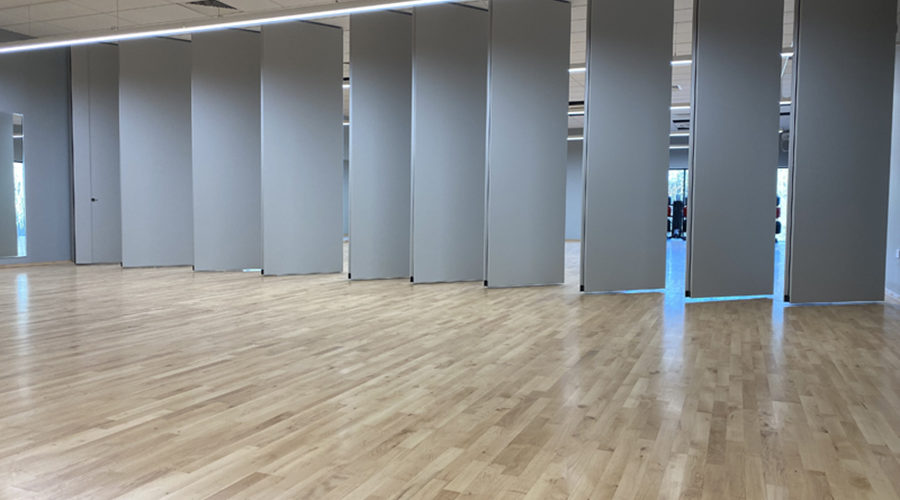 Sports Hall Space Maximised with Style Moveable Wall