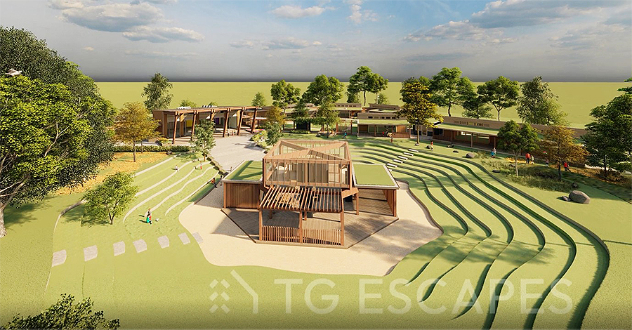 TG Escapes Design Biophilic School Concept Using MMC